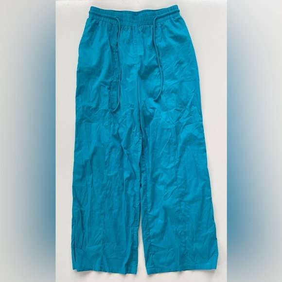 Lovers + Friends Women's Cerulean Blue Rockaway Pant Wide Leg Pull On Size Large - Picture 3 of 11